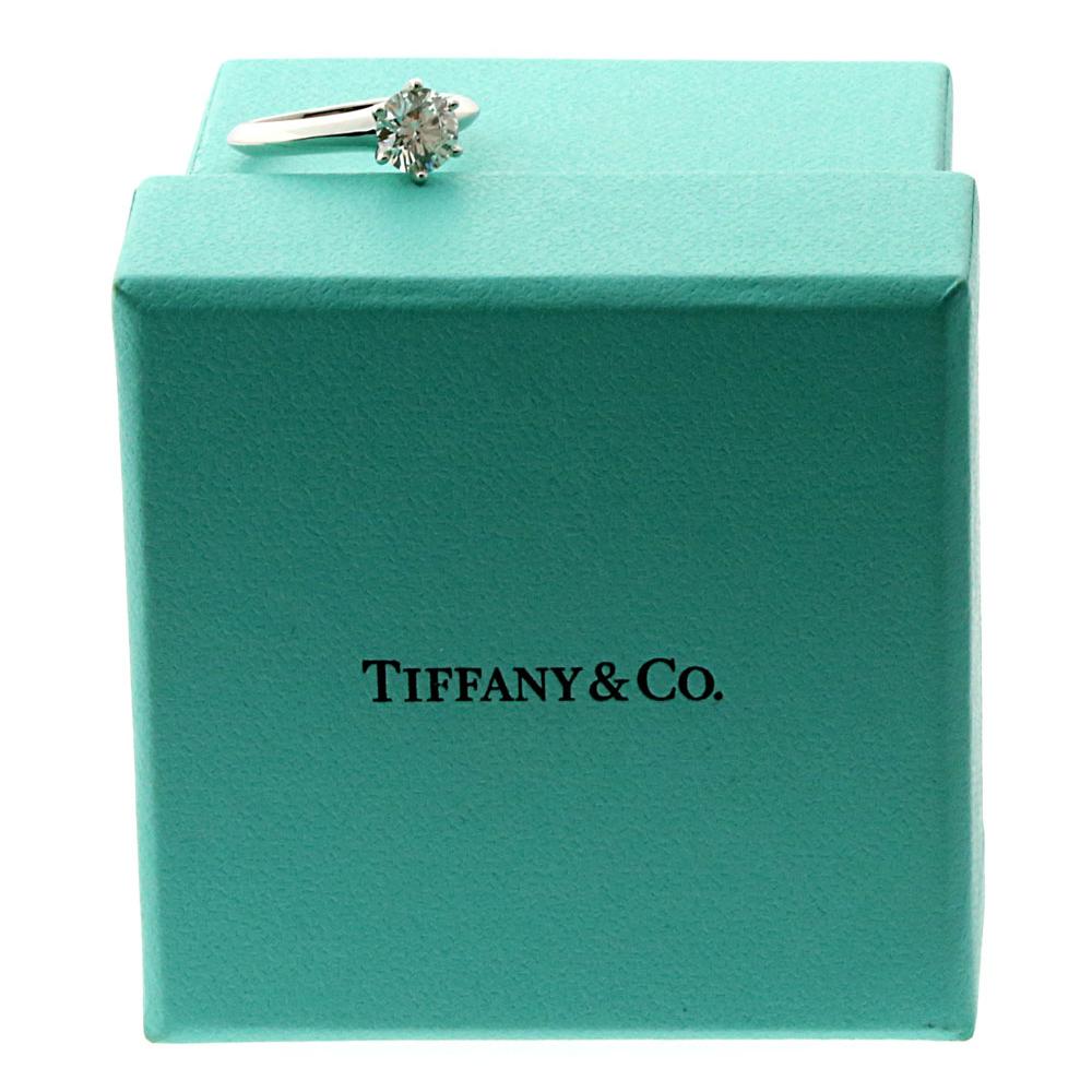 Tiffany & Co Solitaire Diamond .96ct Platinum Engagement Ring