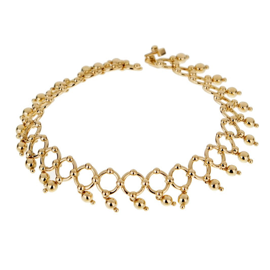 Tiffany & Co Vintage Beaded Yellow Gold Bracelet