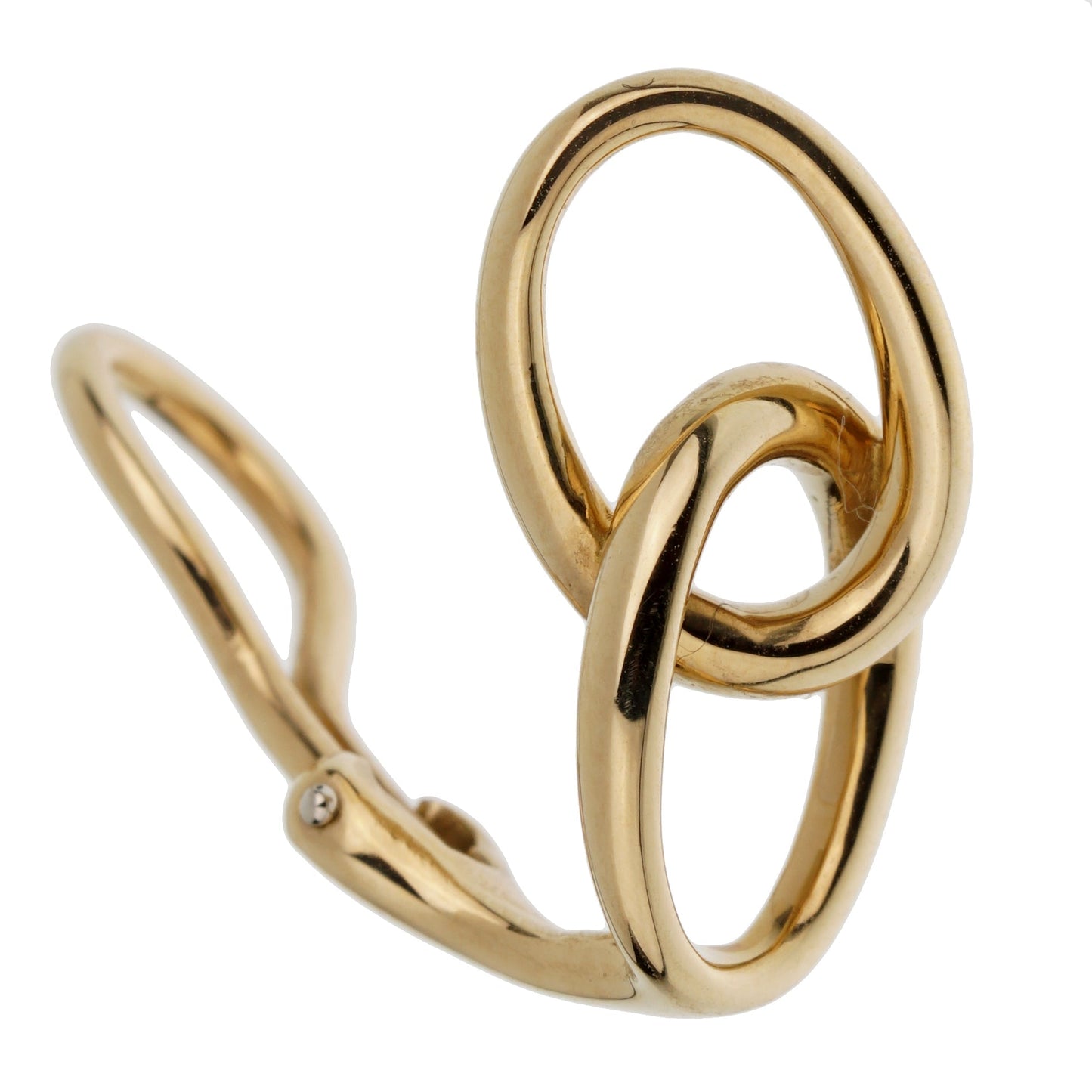Tiffany & Co Vintage Double Hoop 18k Yellow Gold Earrings