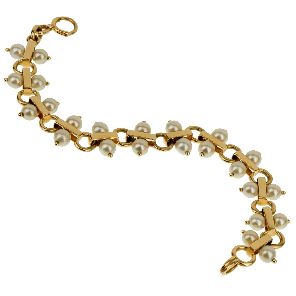 Tiffany & Co Vintage Pearl Yellow Gold Bracelet