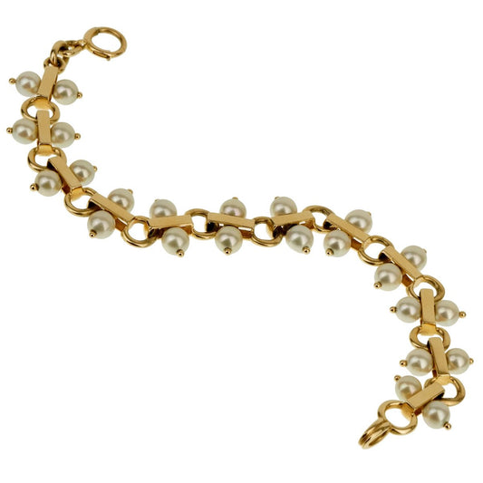 Tiffany & Co Vintage Pearl Yellow Gold Bracelet