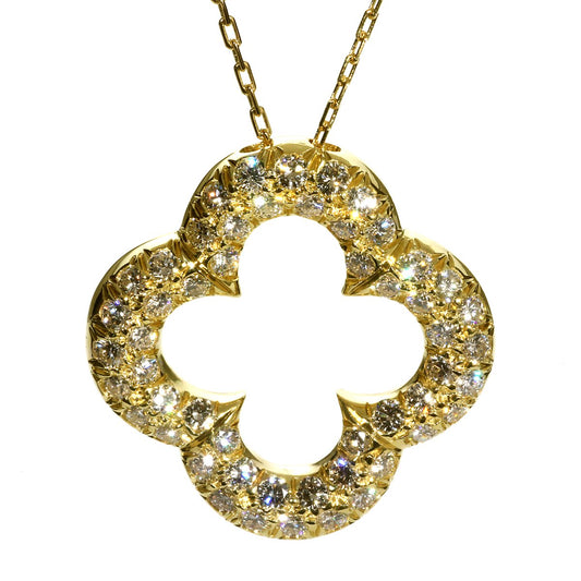 Van Cleef and Arpels Alhambra Diamond Gold Necklace