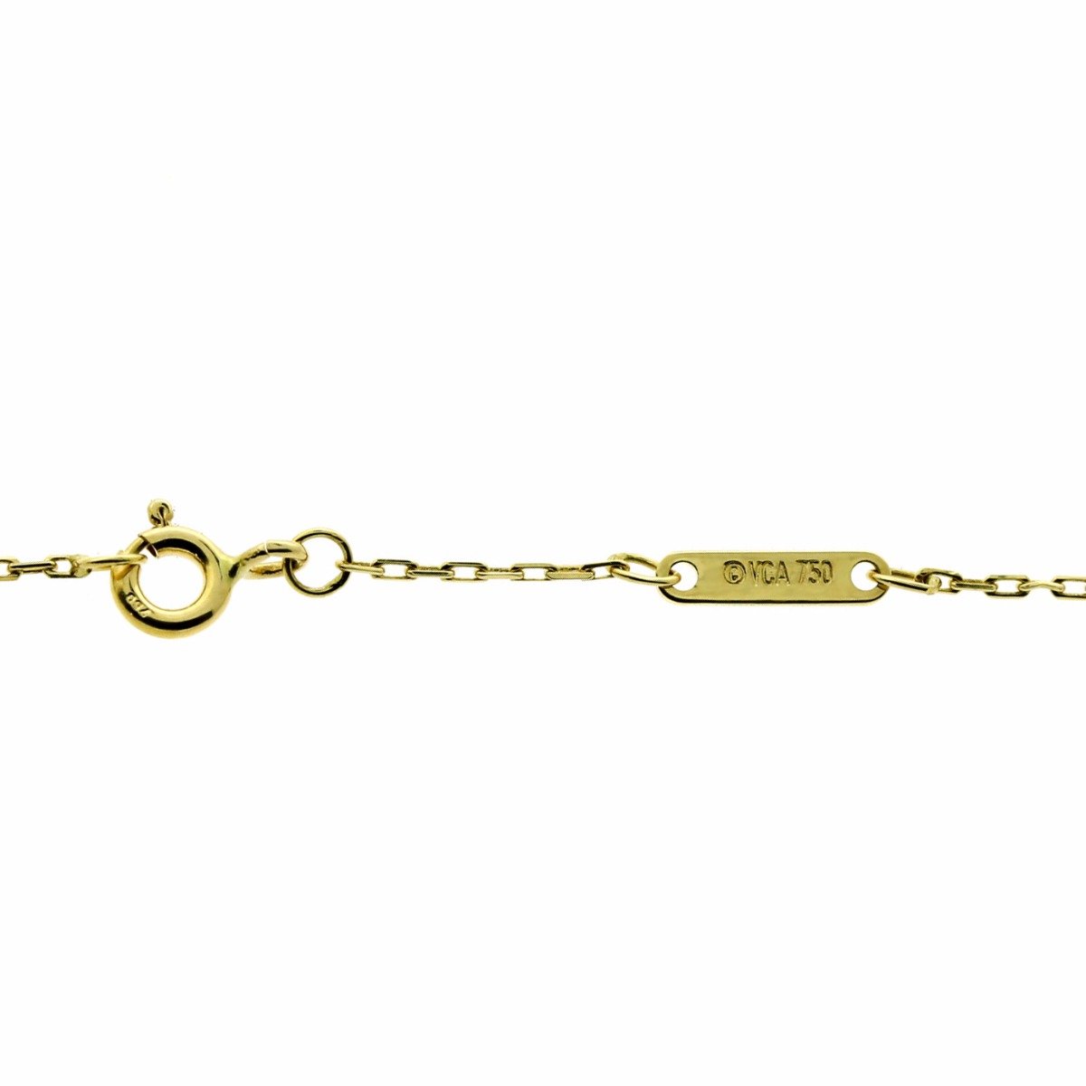 Van Cleef and Arpels Alhambra Diamond Gold Necklace