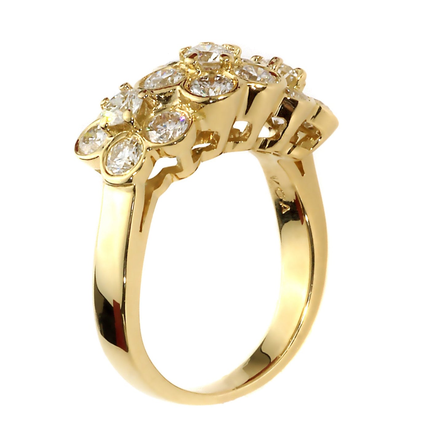 Van Cleef & Arpels Fleurette Diamond 18k Yellow Gold Ring
