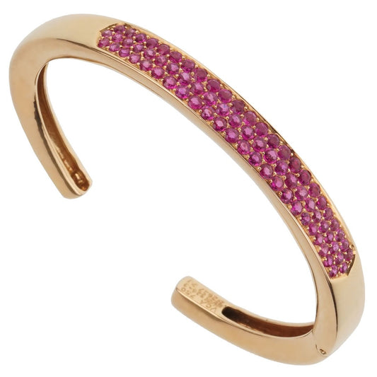 Van Cleef & Arpels Pink Sapphire 18k Rose Gold Bangle