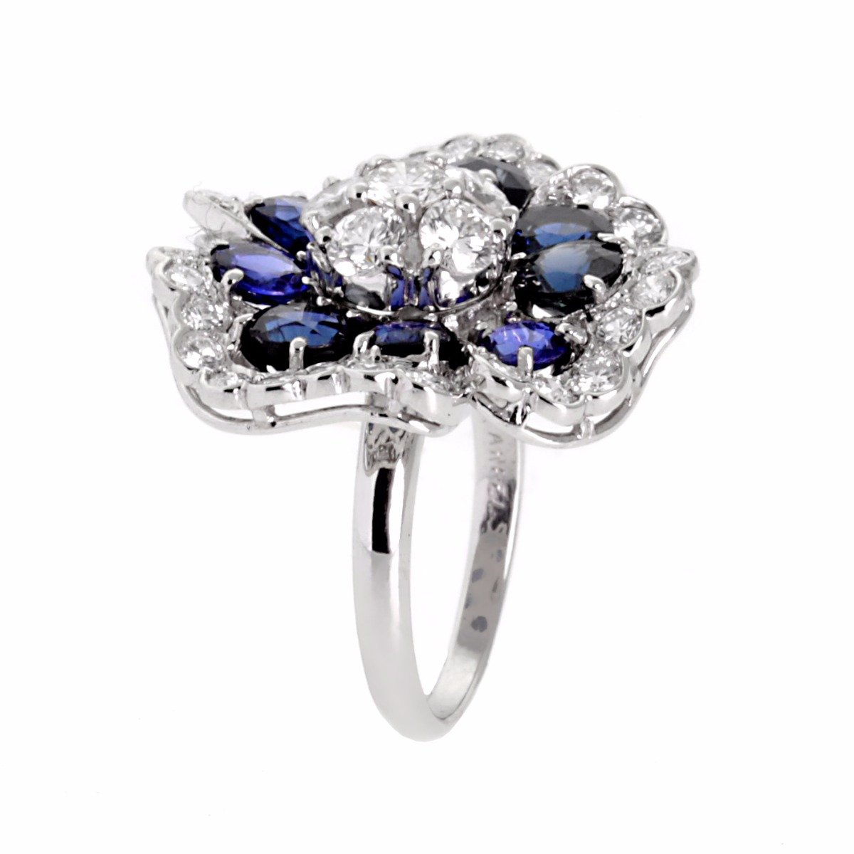 Van Cleef & Arpels Camellia Sapphire Diamond Ring