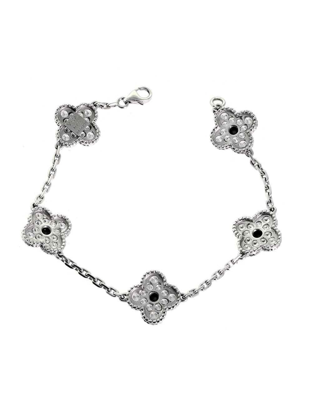 Van Cleef & Arpels Diamond Alhambra Necklace and Bracelet