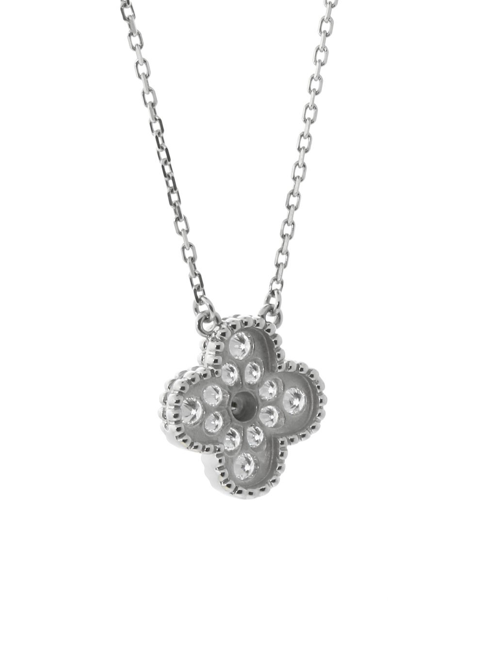 Van Cleef & Arpels Diamond Alhambra Necklace White Gold