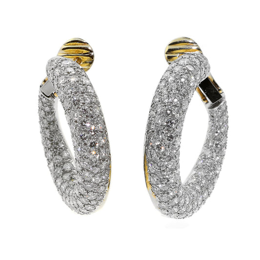 Van Cleef & Arpels Diamond Hoop Earrings