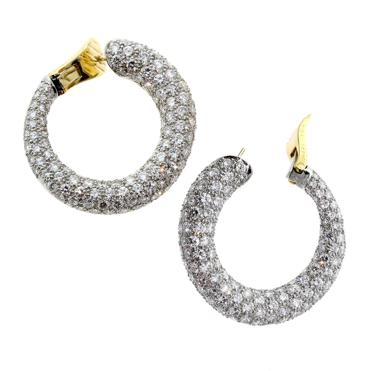 Van Cleef & Arpels Diamond Hoop Earrings