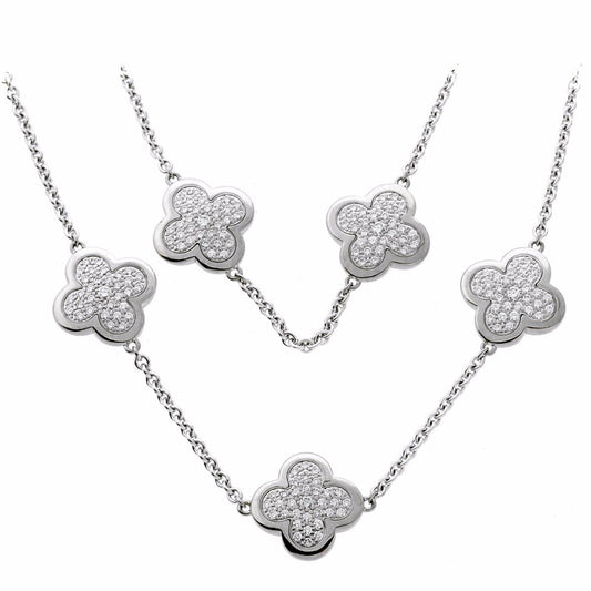 Van Cleef Arpels Diamond Pure Alhambra Necklace