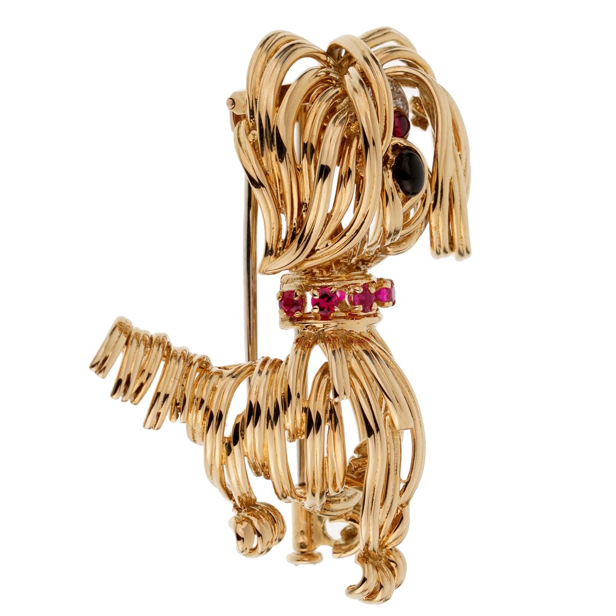 Van Cleef & Arpels Diamond Yellow Gold Dog Brooch