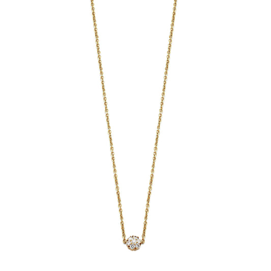 Van Cleef & Arpels Fleurette Diamond Yellow Gold Pendant Necklace