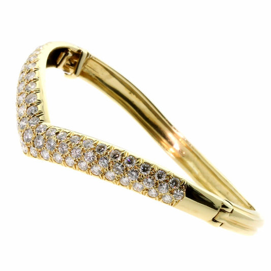 Van Cleef & Arpels Gold Diamond Bangle Bracelet