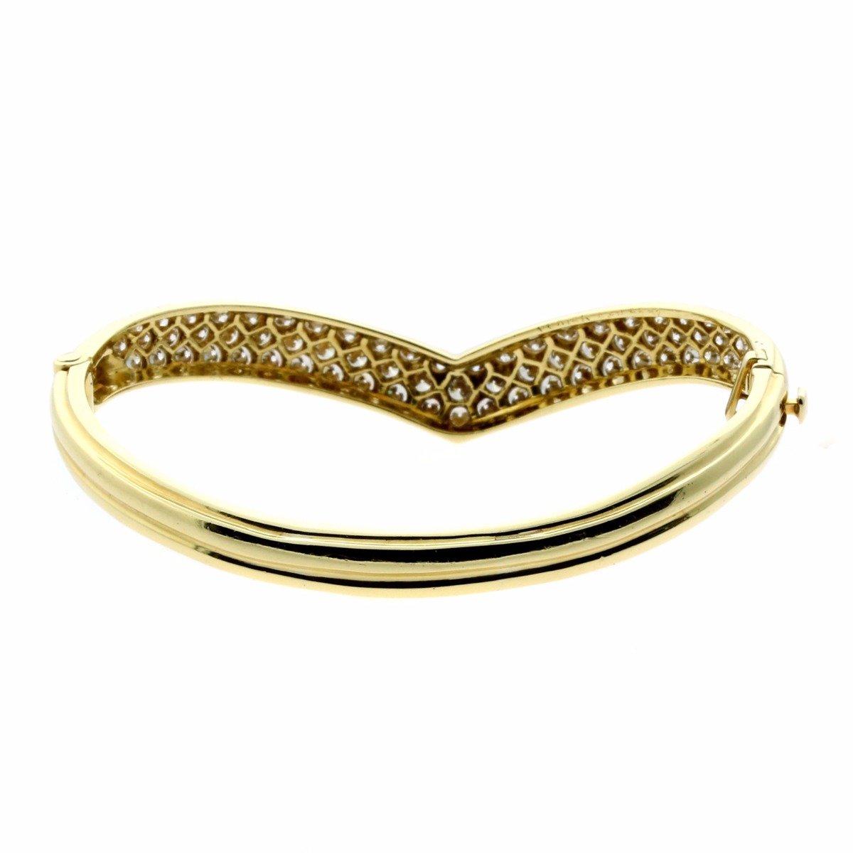 Van Cleef & Arpels Gold Diamond Bangle Bracelet