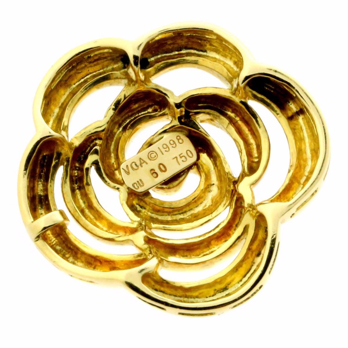 Van Cleef & Arpels Gold Flower Pendant
