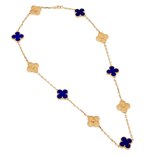 Van Cleef & Arpels Lapis Limited Edition Gold Necklace