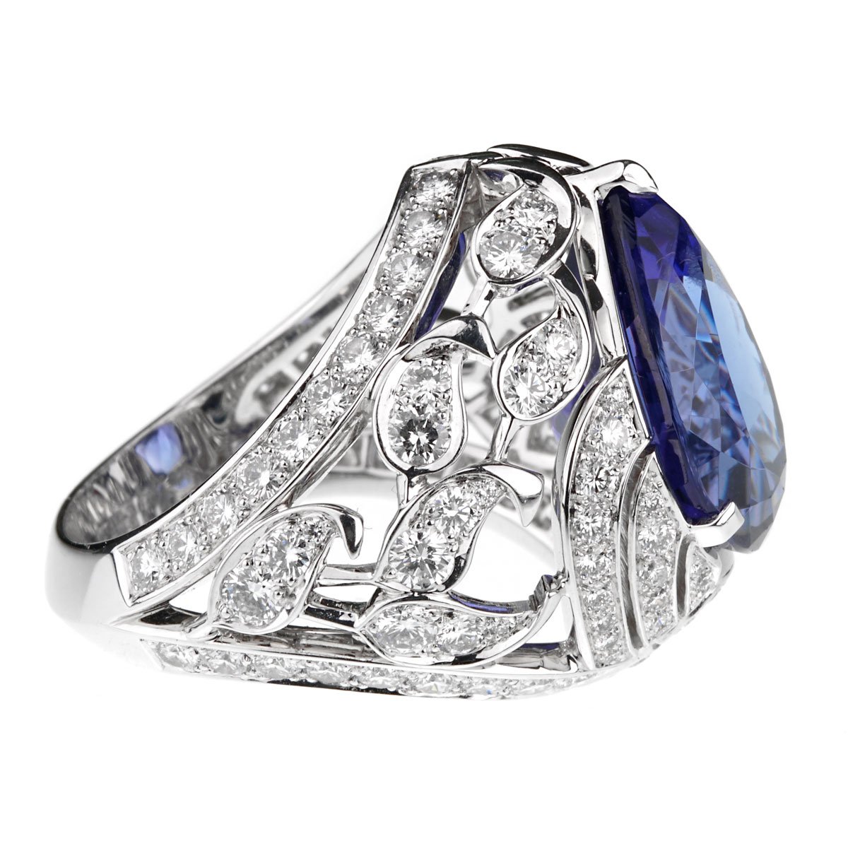 Van Cleef & Arpels Les Jardins 18k White Gold Tanzanite & Diamond Suite