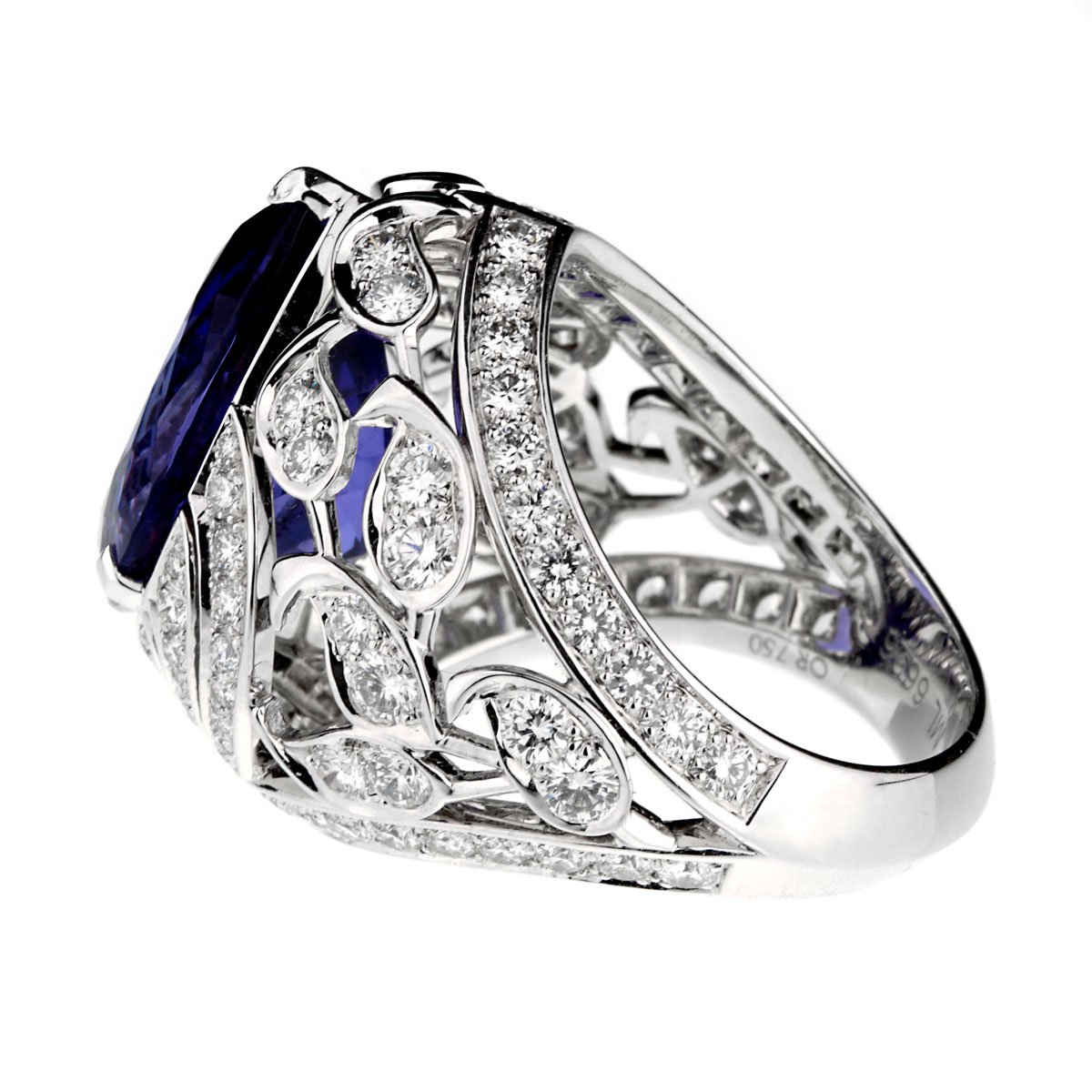 Van Cleef & Arpels Les Jardins 18k White Gold Tanzanite & Diamond Suite