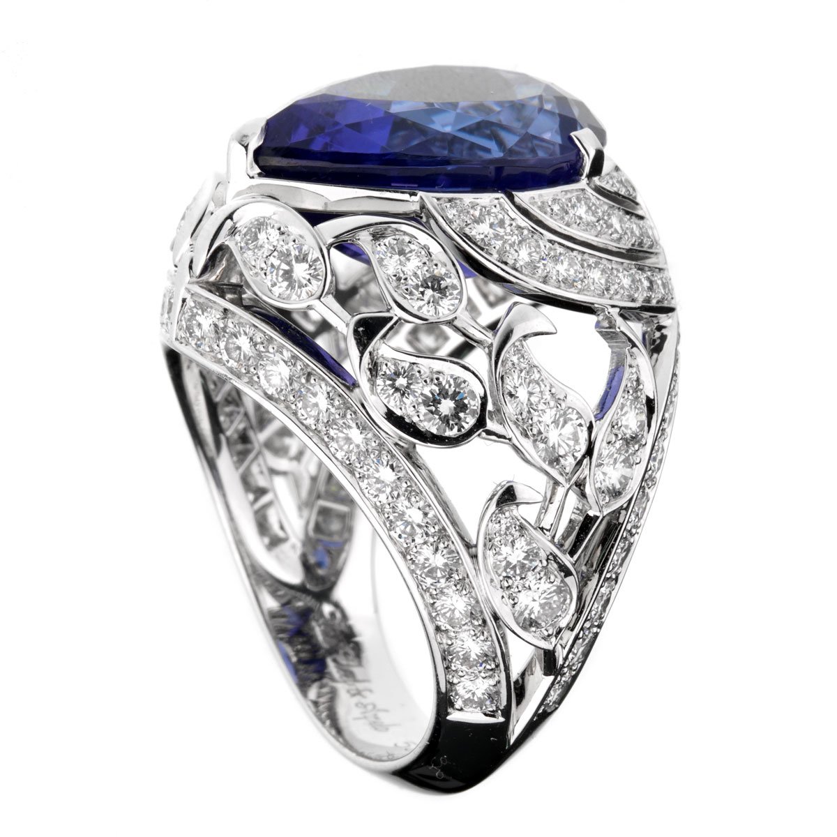 Van Cleef & Arpels Les Jardins 18k White Gold Tanzanite & Diamond Suite