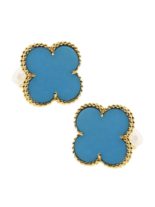 Van Cleef Arpels Magic Alhambra Turquoise Earrings