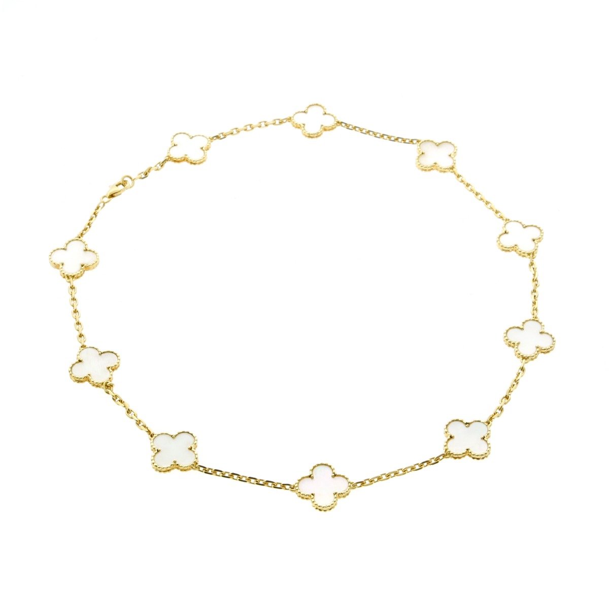 Van Cleef Arpels Mother of Pearl Alhambra Necklace