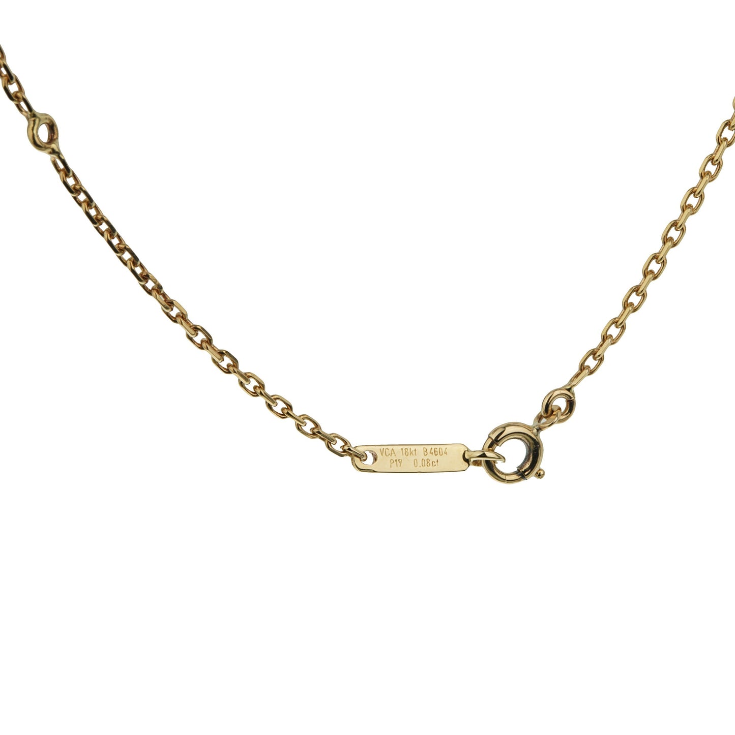 Van Cleef Arpels Pearl Diamond Bow 18k Yellow Gold Necklace
