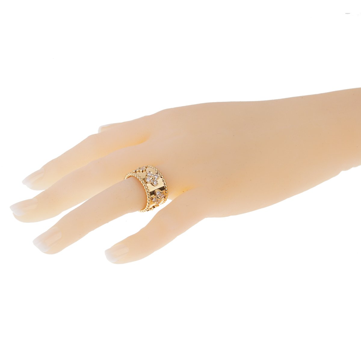 Van Cleef Arpels Perlee Diamond Gold Ring