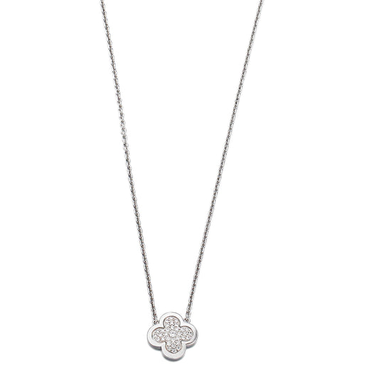 Van Cleef & Arpels Pure Alhambra Diamond White Gold Pendant Necklace