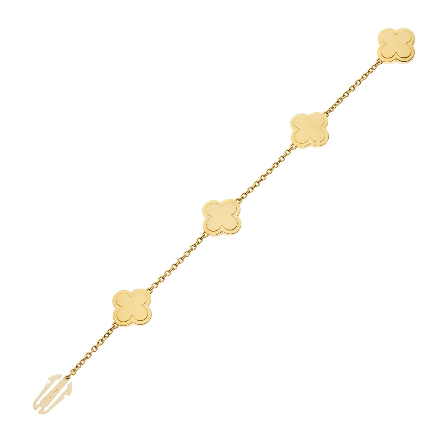 Van Cleef & Arpels Pure Alhambra Diamond 18k Yellow Gold Bracelet