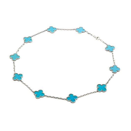 Van Cleef Arpels Turquoise Vintage Alhambra Necklace