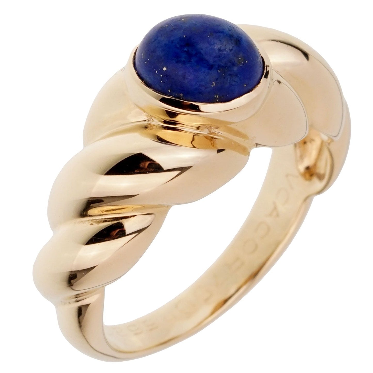 Van Cleef & Arpels Vintage Lapis Yellow Gold Ring