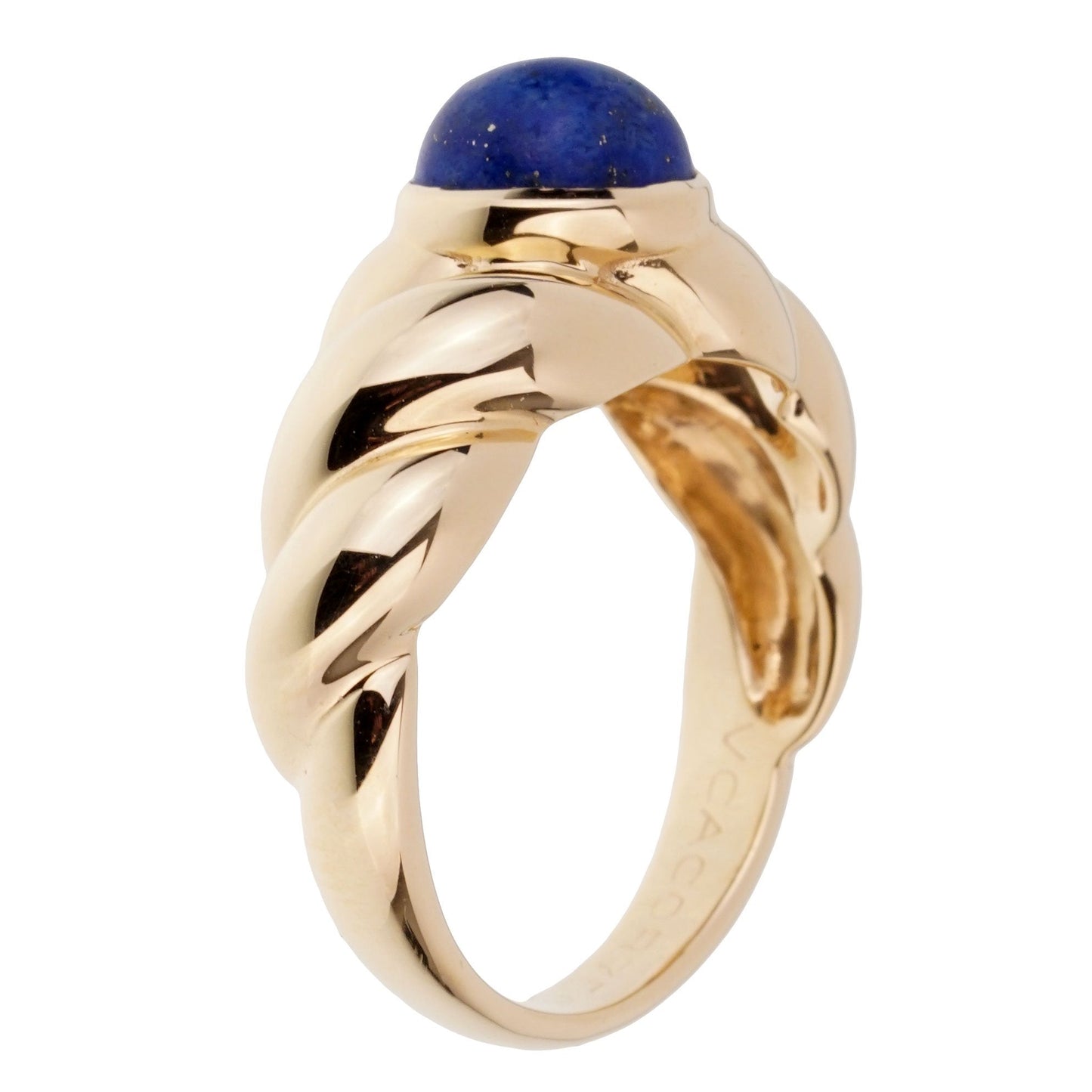 Van Cleef & Arpels Vintage Lapis Yellow Gold Ring