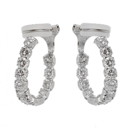 2ct Diamond Inside Out Hoop Earrings