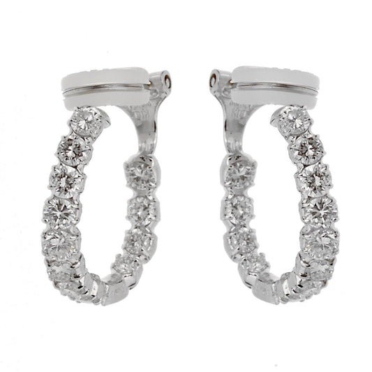 2ct Diamond Inside Out Hoop Earrings