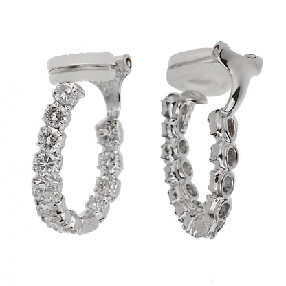2ct Diamond Inside Out Hoop Earrings