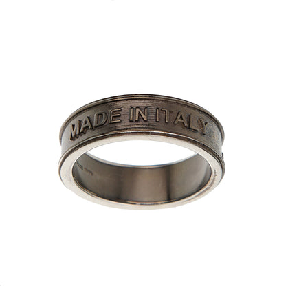 Gucci Interlocking G Logo Double Ring Sterling Silver Ring Sz 11 3/4