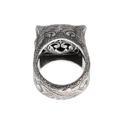 Gucci Garden Purple Zircon Sterling Silver Ring Size 6 3/4