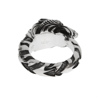 Gucci Sterling Silver Tiger Head Ring Sz 10