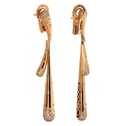 Audemars Piguet Diamond 18k Rose Gold Drop Earrings