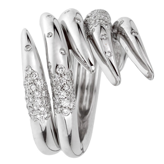Audemars Piguet Diamond 18k White Gold Cocktail Ring Sz 6