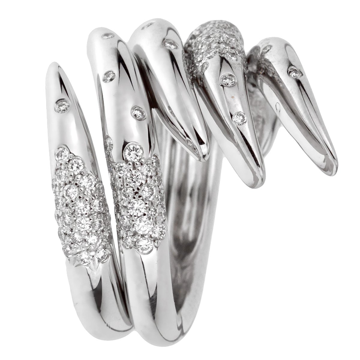 Audemars Piguet Diamond White Gold Cocktail Ring Sz 6 1/2