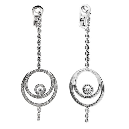 Audemars Piguet Millenary 18k Diamond Drop White Gold Earrings