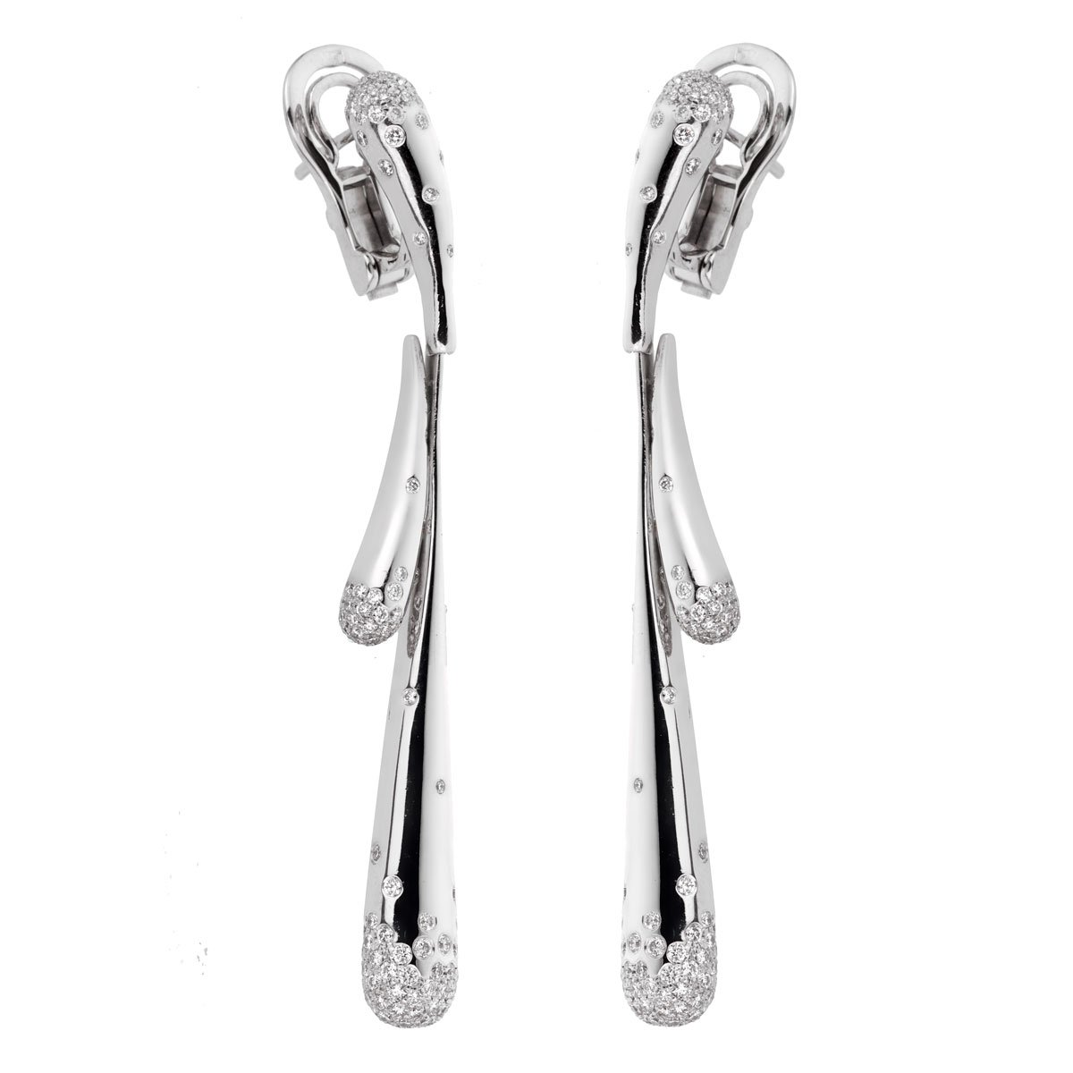 Audemars Piguet 18k White Gold Diamond Drop Earrings