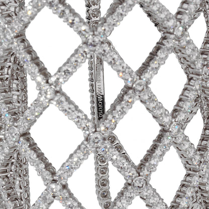 Boucheron 64.47ct Weave Diamond 18k White Gold Cuff