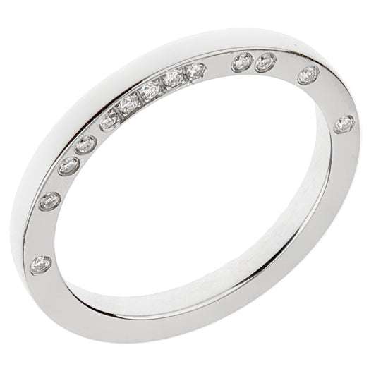 Boucheron Platinum Diamond Band Ring Sz 5 3/4
