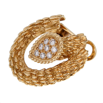Boucheron Serpent Boheme Diamond Hoop Earrings