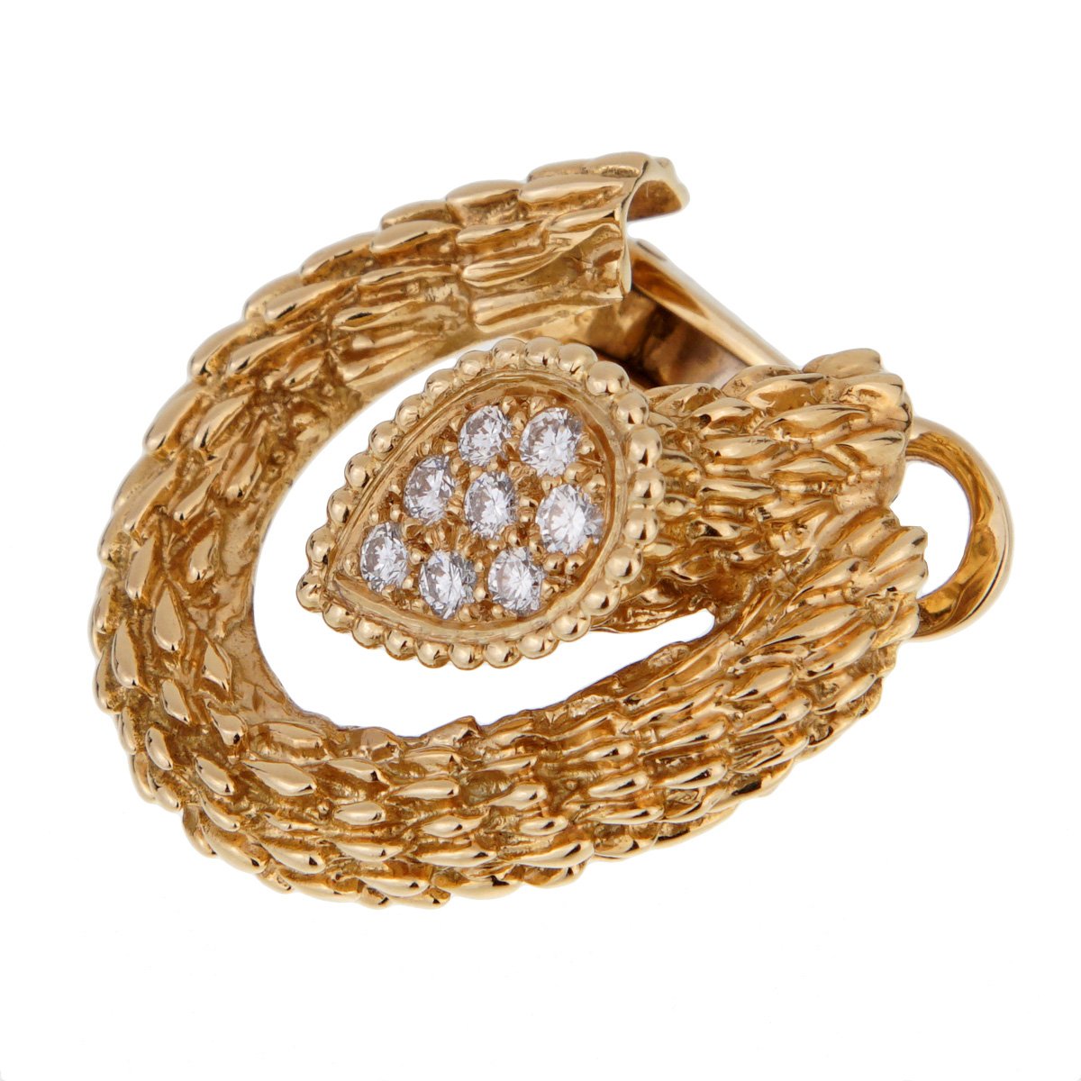 Boucheron Serpent Boheme Diamond Hoop Earrings