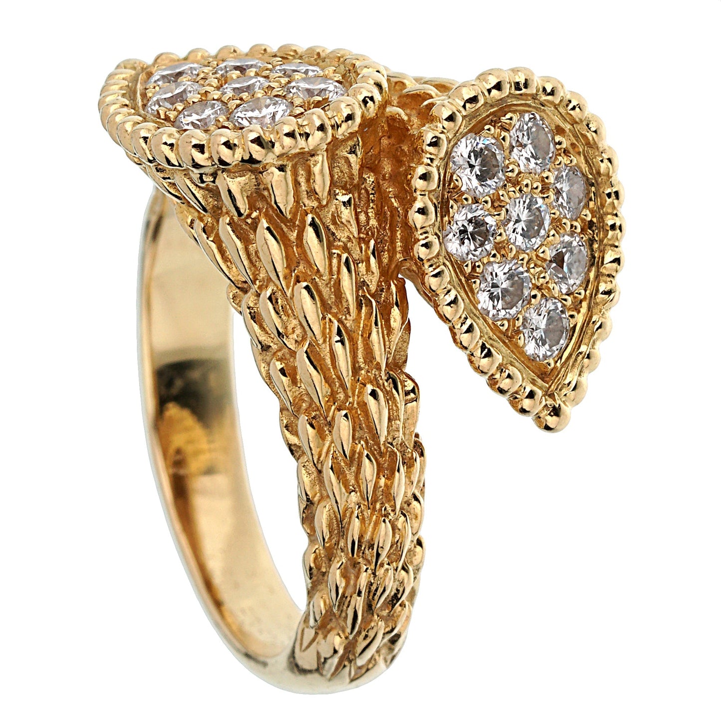 Boucheron Toi et Moi Serpent Bohème Diamond 18k Yellow Gold Ring