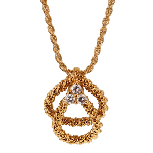 Boucheron Vintage Diamond 18k Yellow Gold Necklace